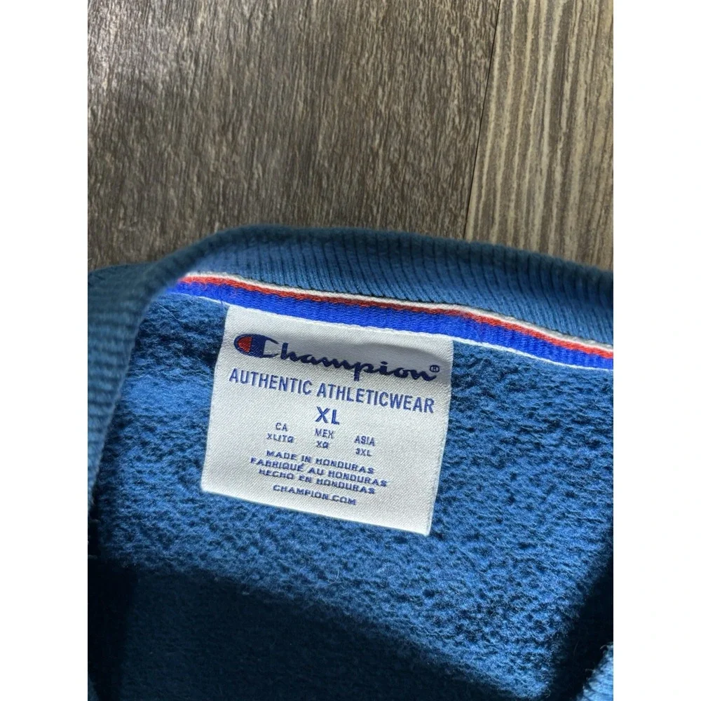 Champion Authentic Activewear Vintage Teal Mens XL Saeatshirt - Picture 4 of 8